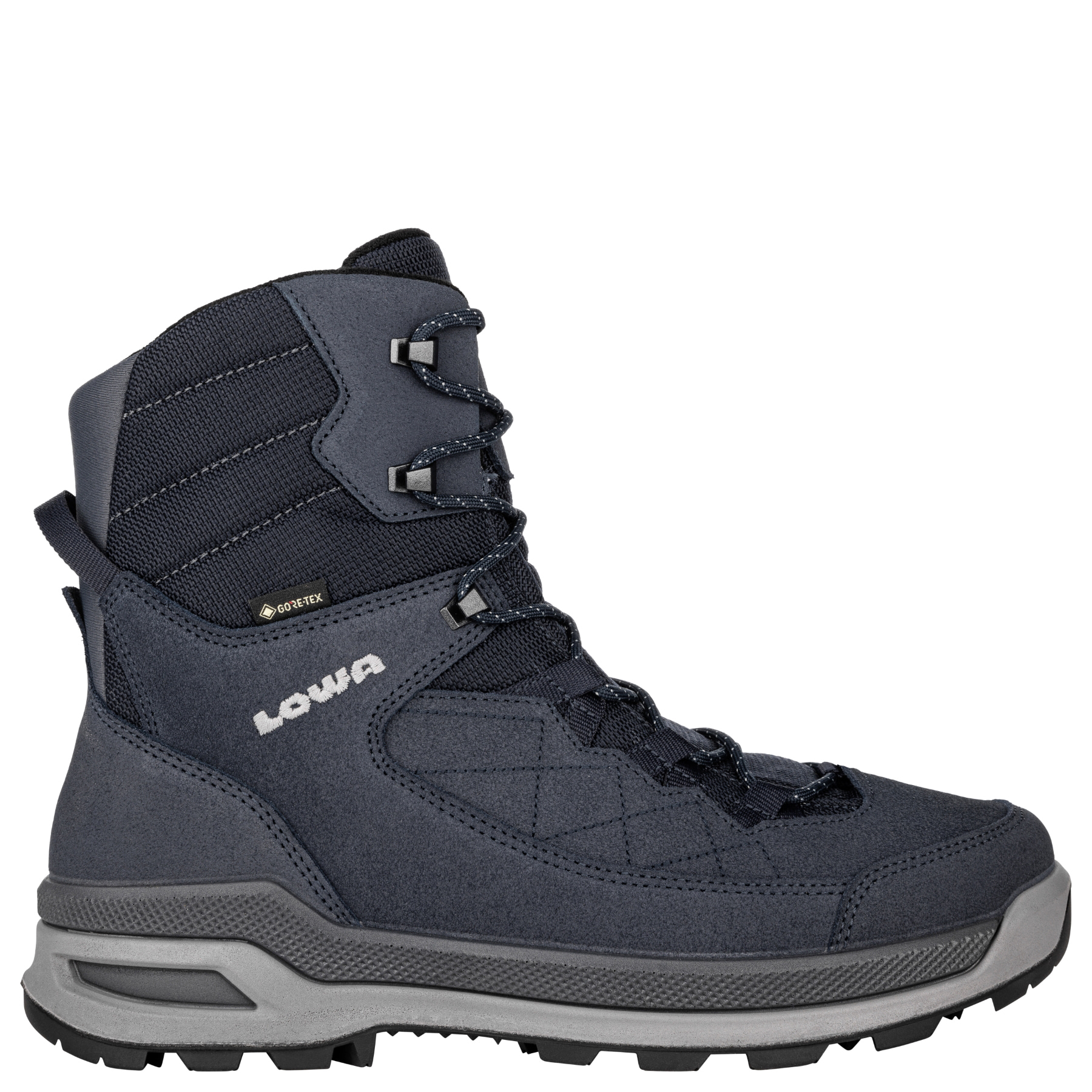 Bottines Lowa Badia GTX Femmes Taille UK6 (US7.5) - Daim/textile Gris Bleu, Occasion Très Bon état